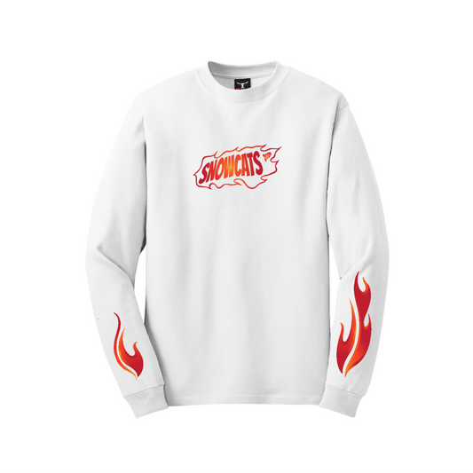 Snowcats Frickin Awesome Sick Flame Long Sleeve Shirt